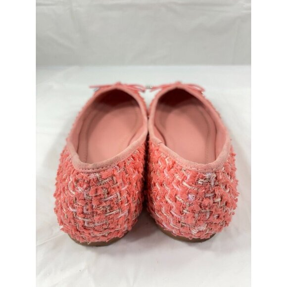 ASOS DESIGN Lallie Pink Tweed Ballet Flat Women's Size 7 - Picture 3 of 13
